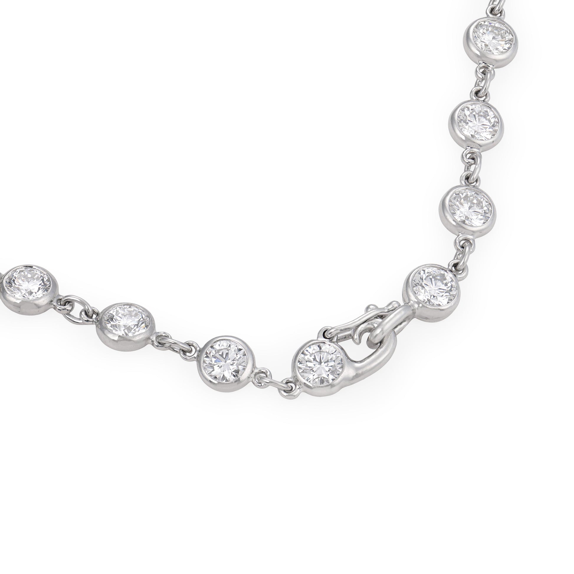 ELSA PERETTI for TIFFANY & CO. Estate Platinum "Diamonds-By-The-Yard" Necklace