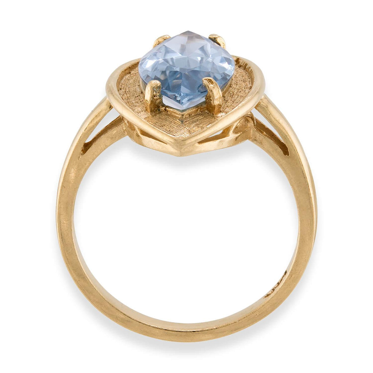 Estate 14k Topaz Navette Ring