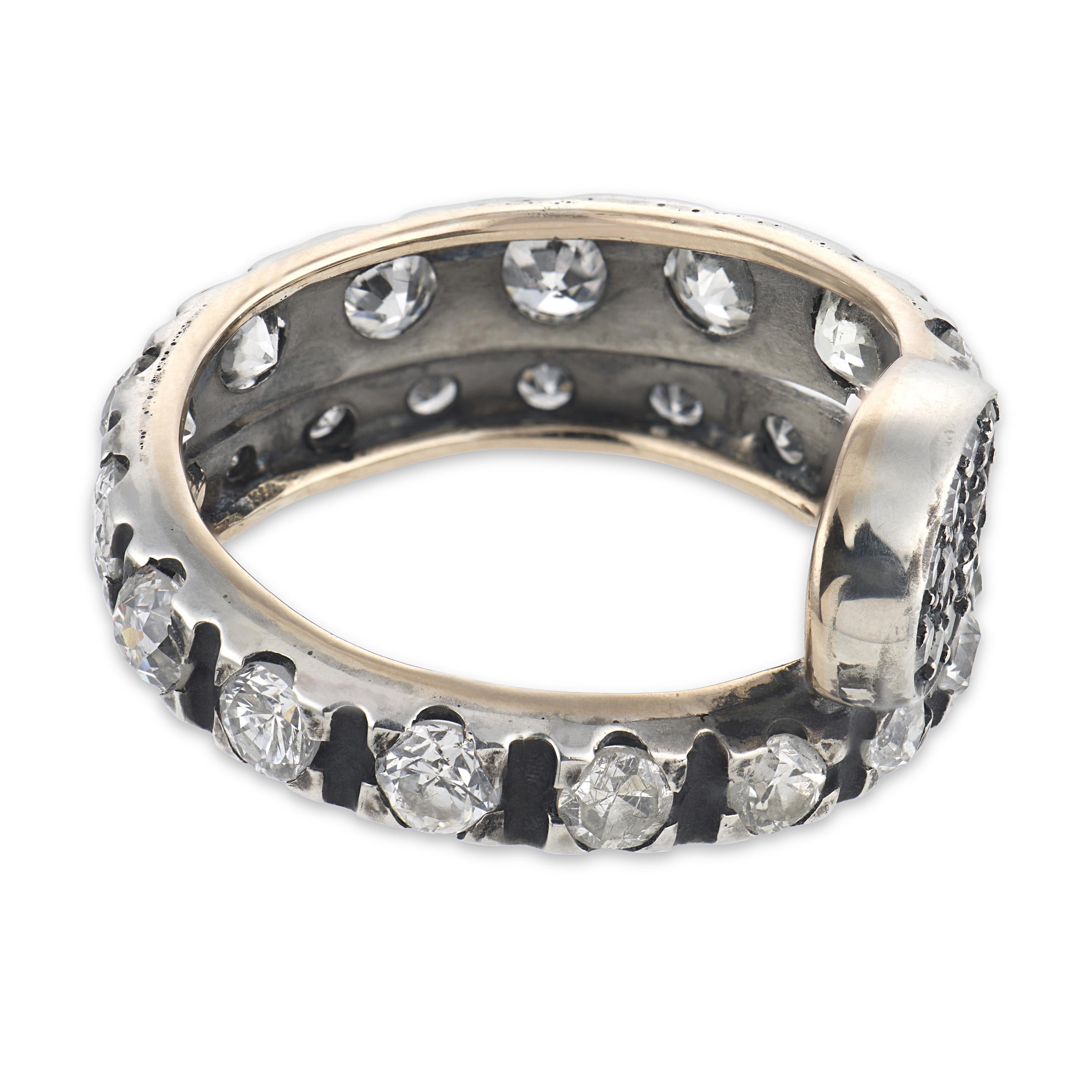 Victoria 14k/Sterling Silver Diamond Snake Ring