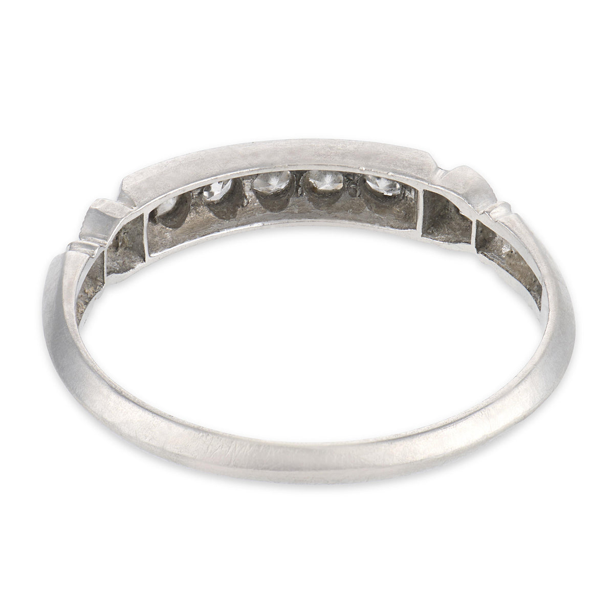 Art Deco Platinum Diamond Half Band