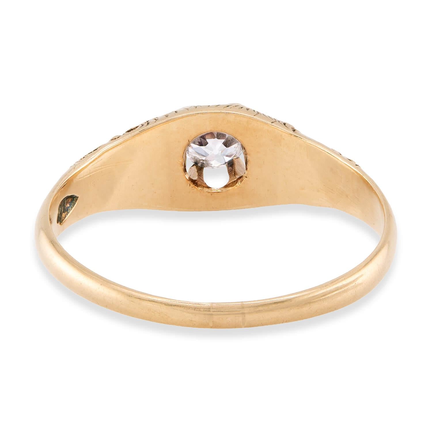 Victorian 14k Diamond Engagement Ring .25ct