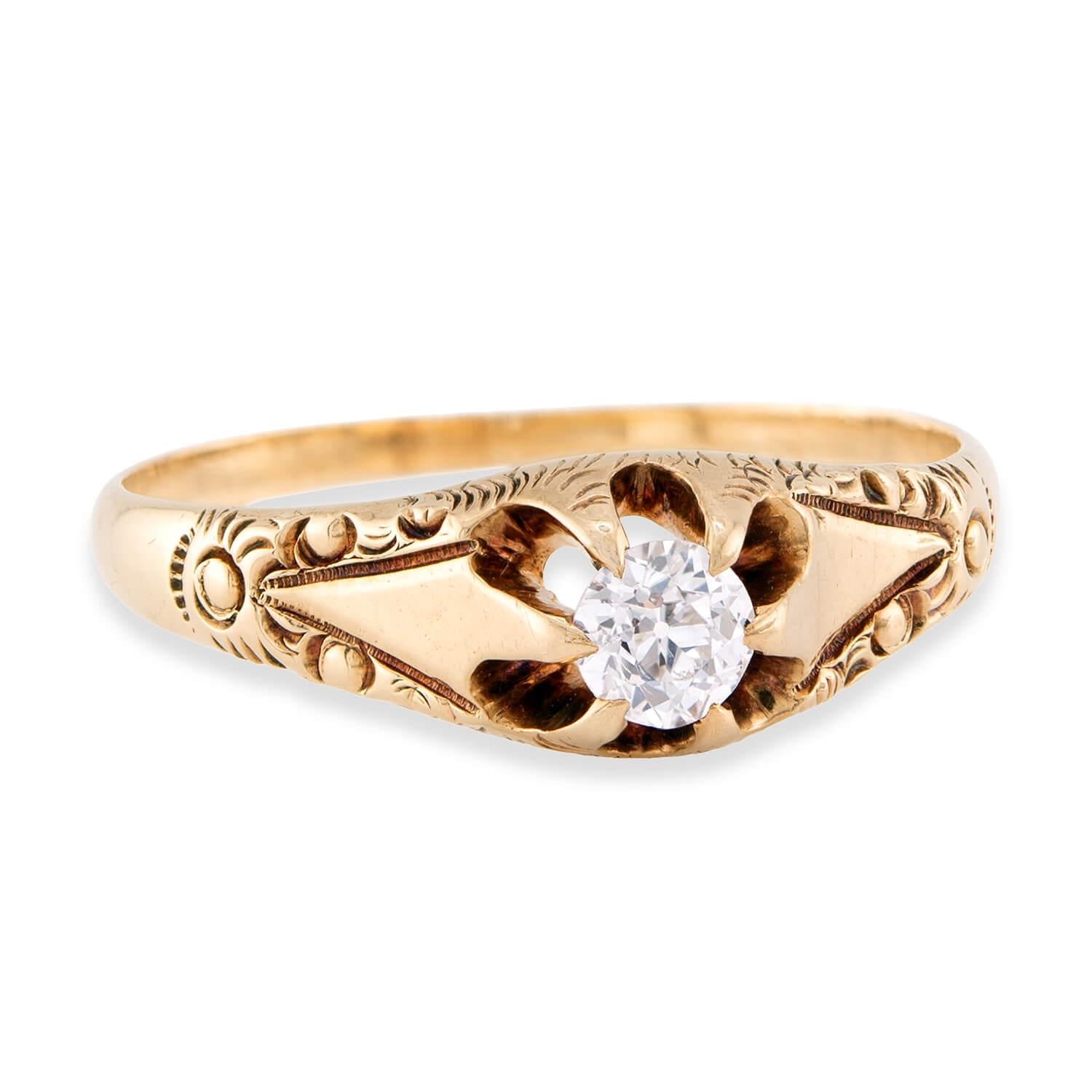 Victorian 14k Diamond Engagement Ring .25ct