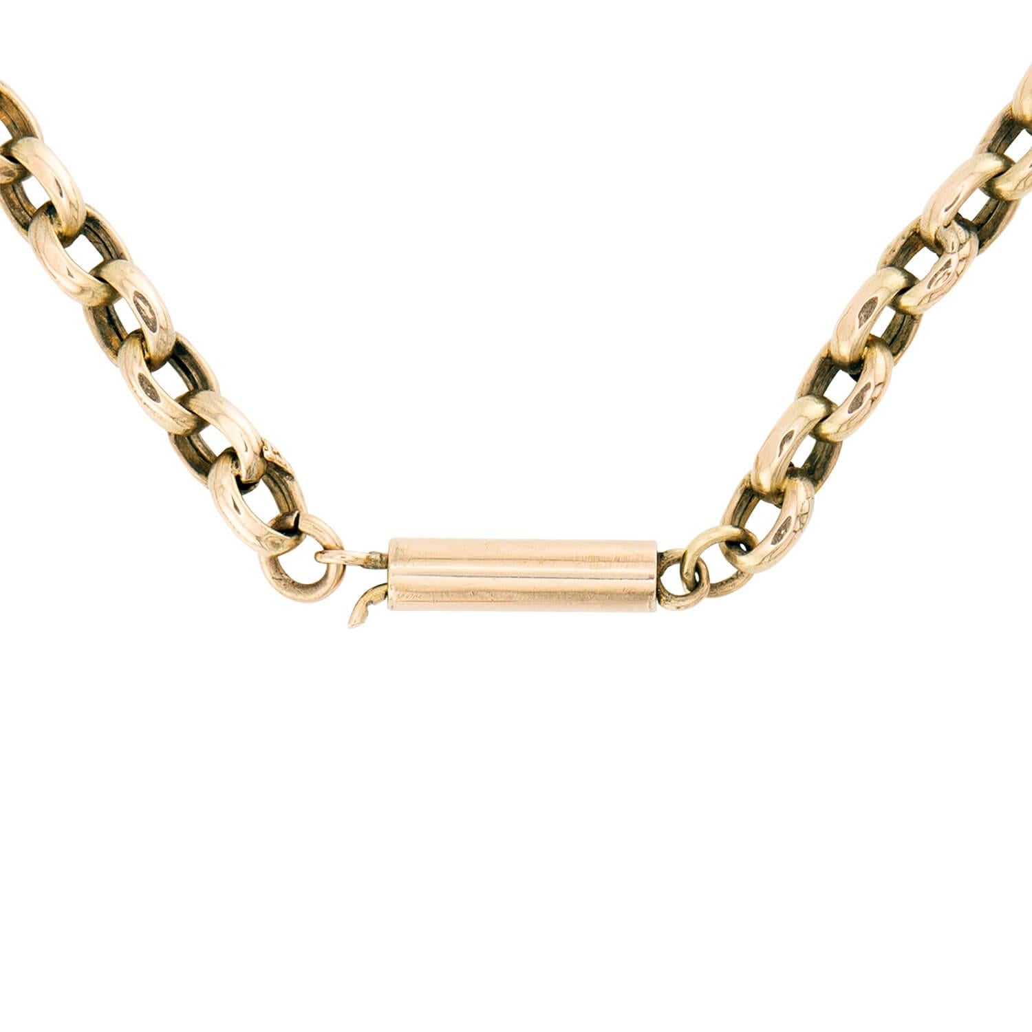 Victorian 9k Figa & Cornicello Charm Necklace