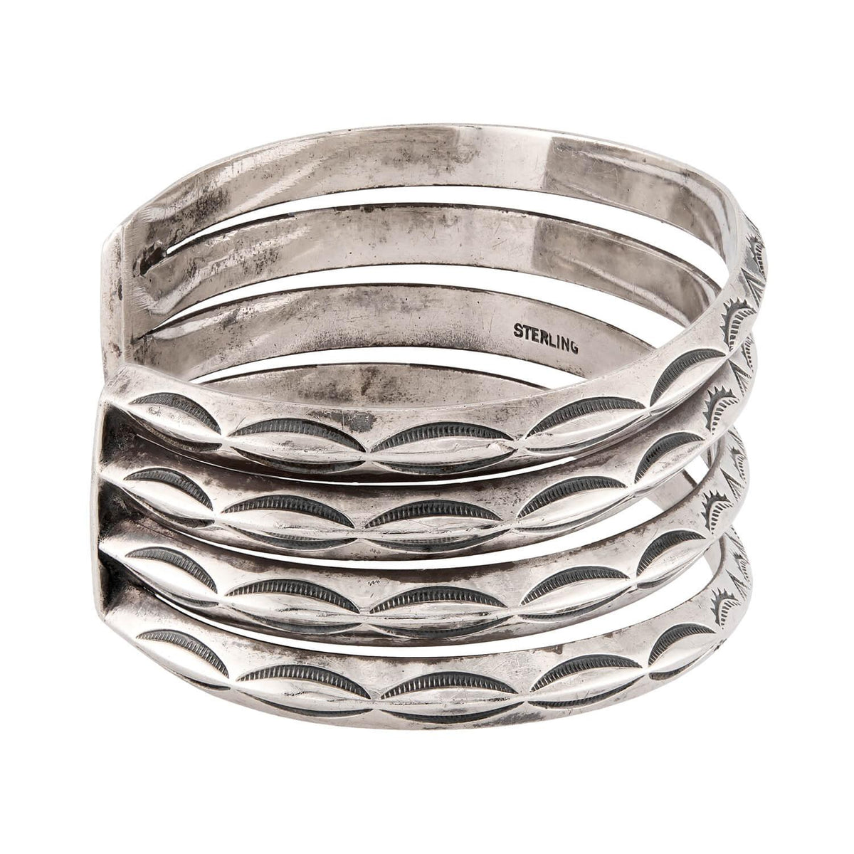 Vintage Native American Sterling Silver Cuff