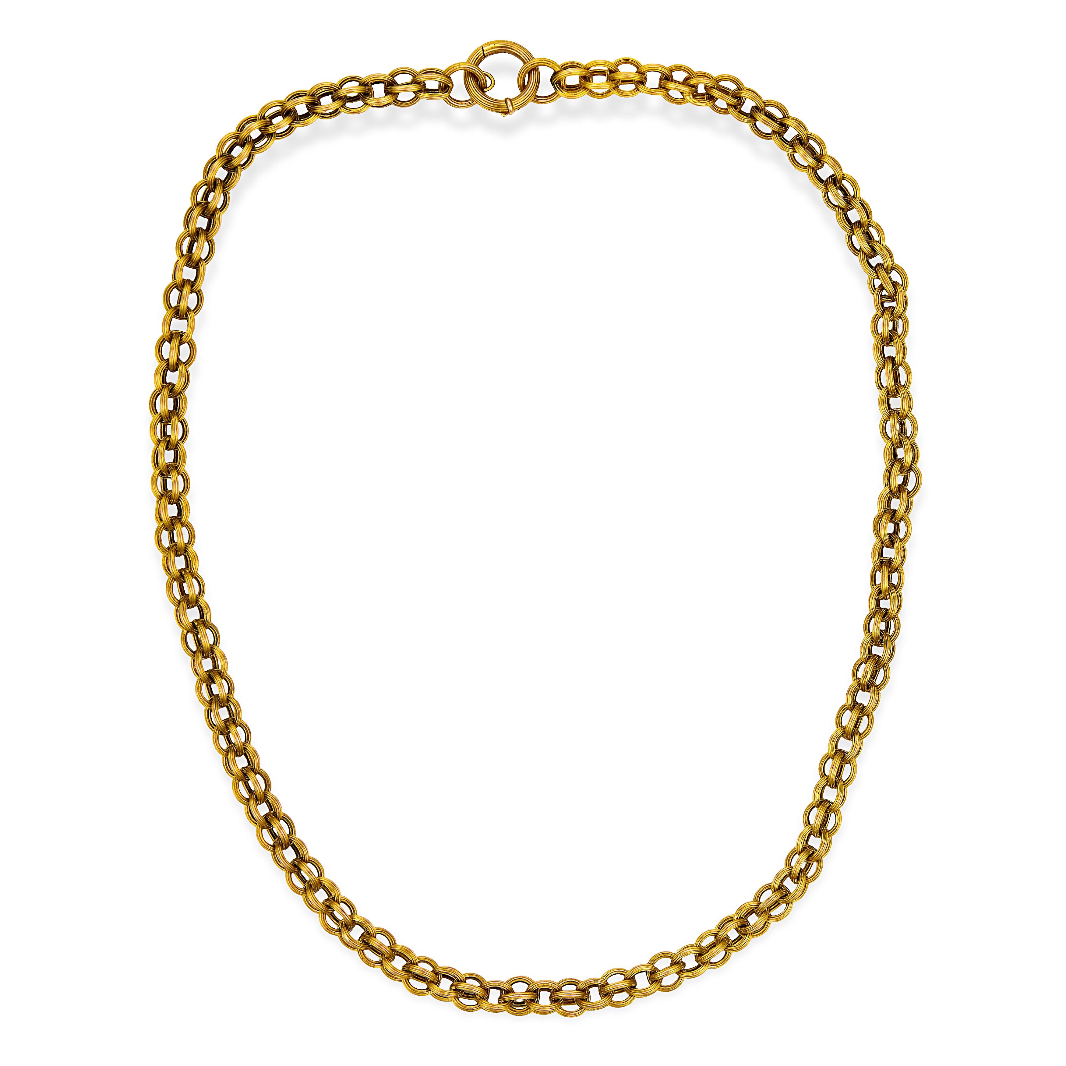 Art Nouveau 14k Chain Necklace 18"