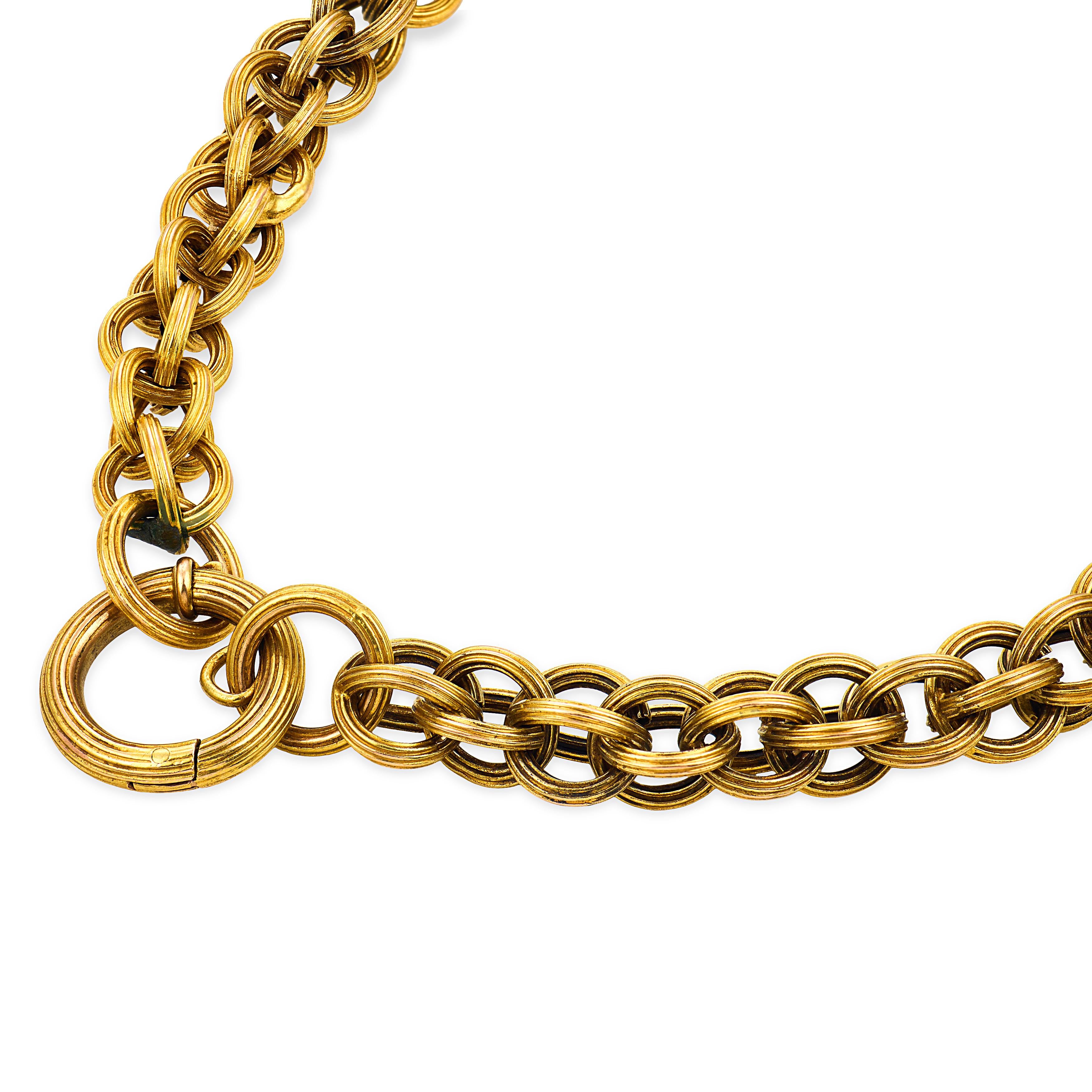 Art Nouveau 14k Chain Necklace 18"