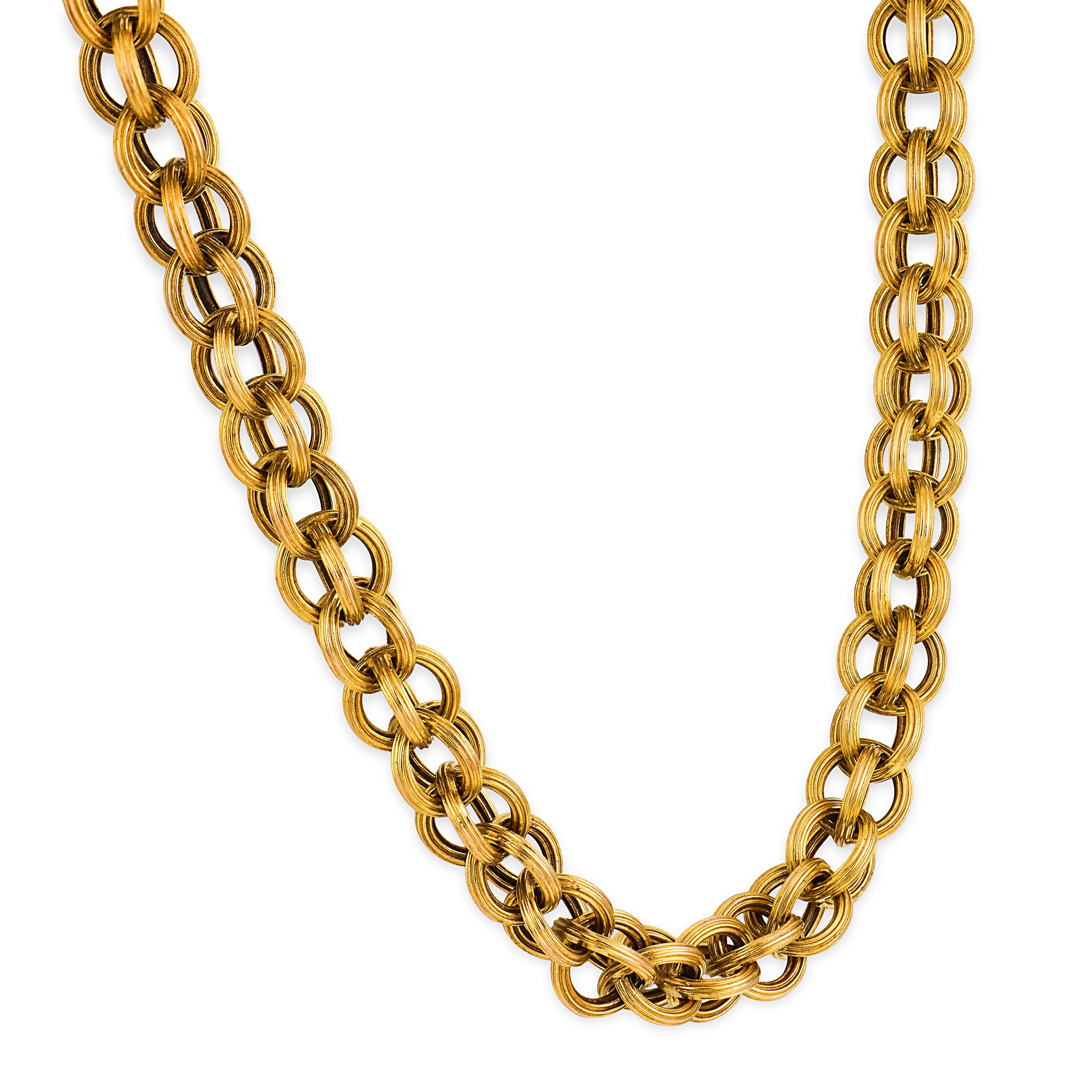 Art Nouveau 14k Chain Necklace 18"