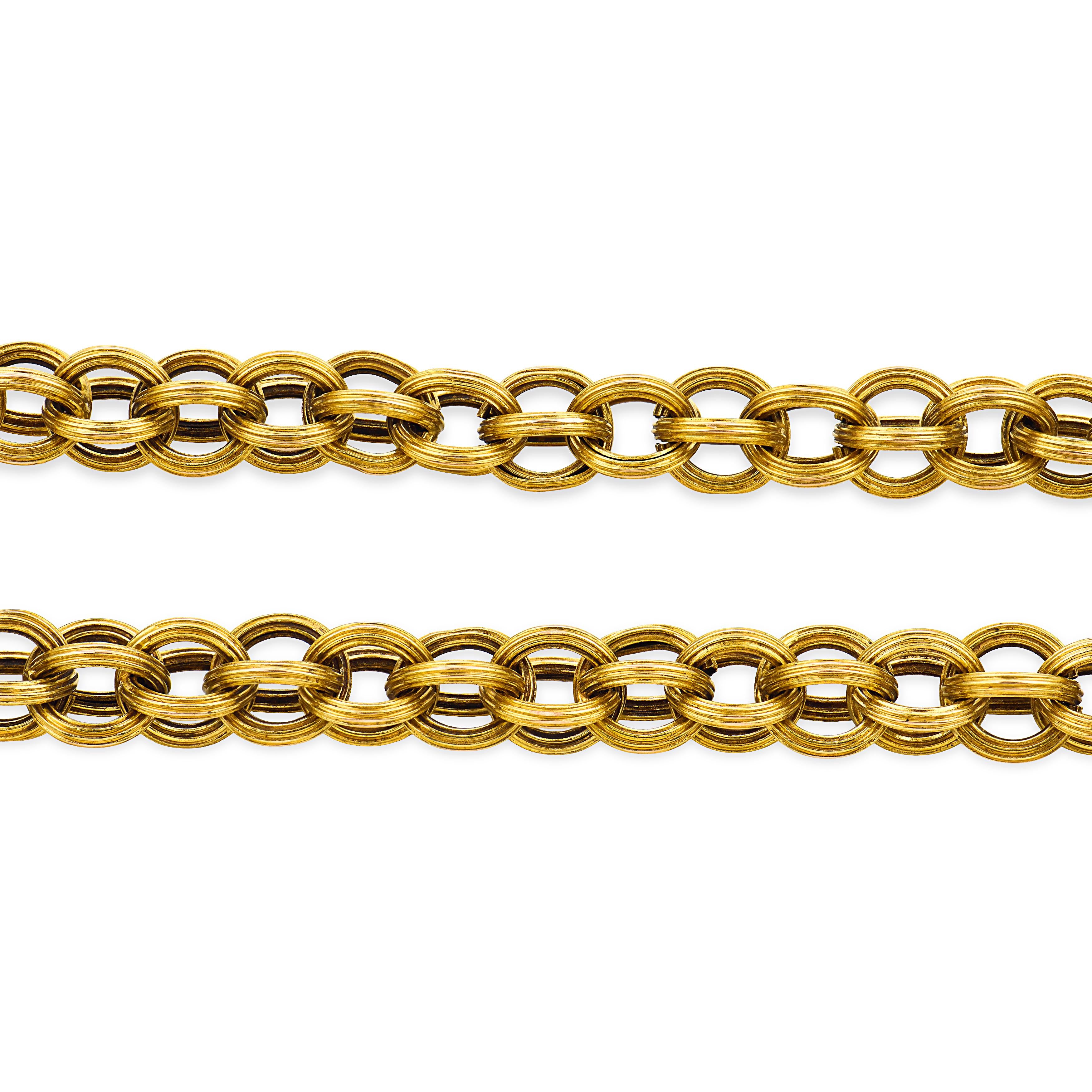 Art Nouveau 14k Chain Necklace 18"