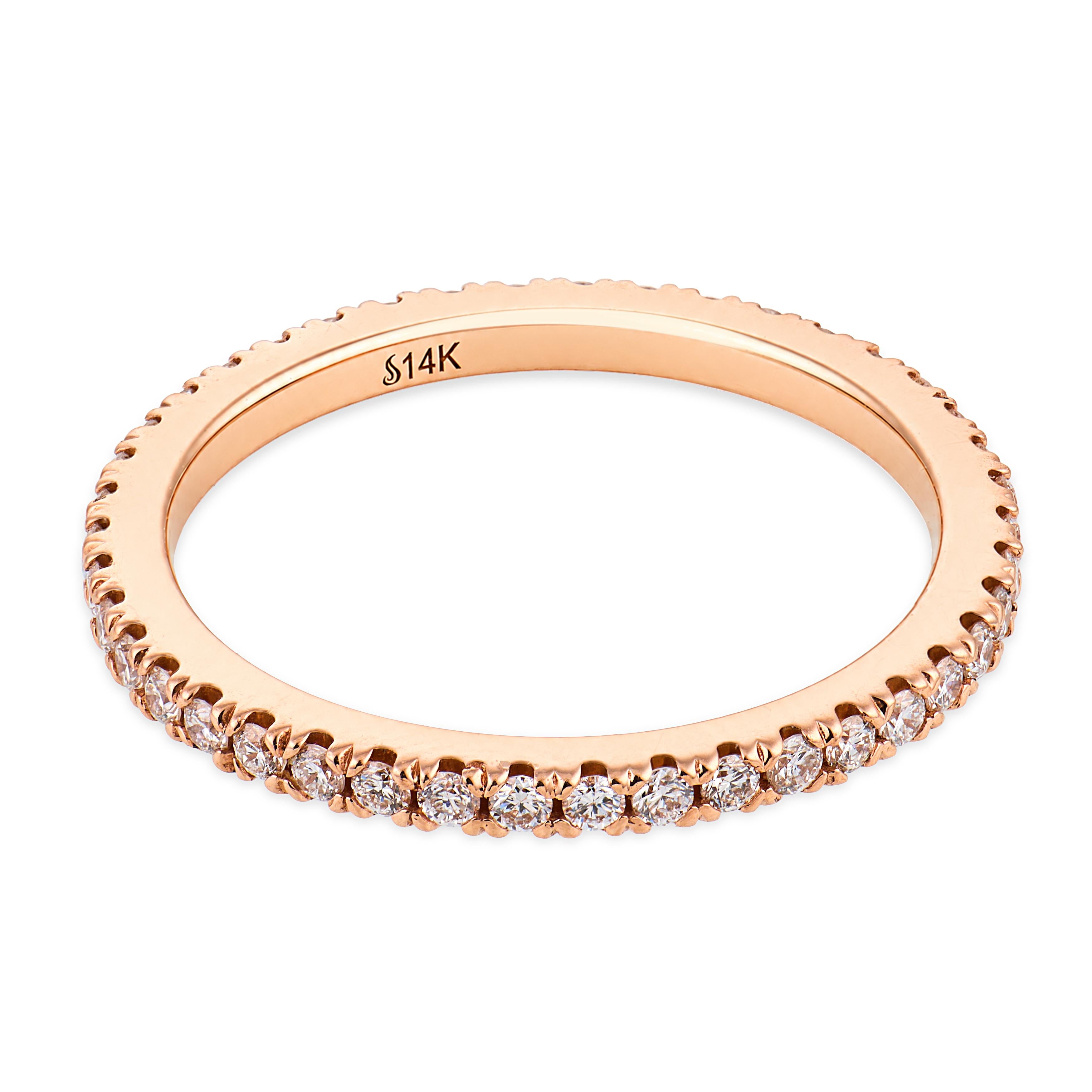 Estate 14k Diamond Eternity Band