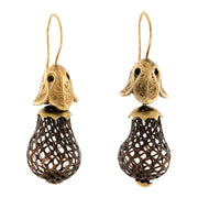 Victorian 14k Woven Hair Dangle Earrings