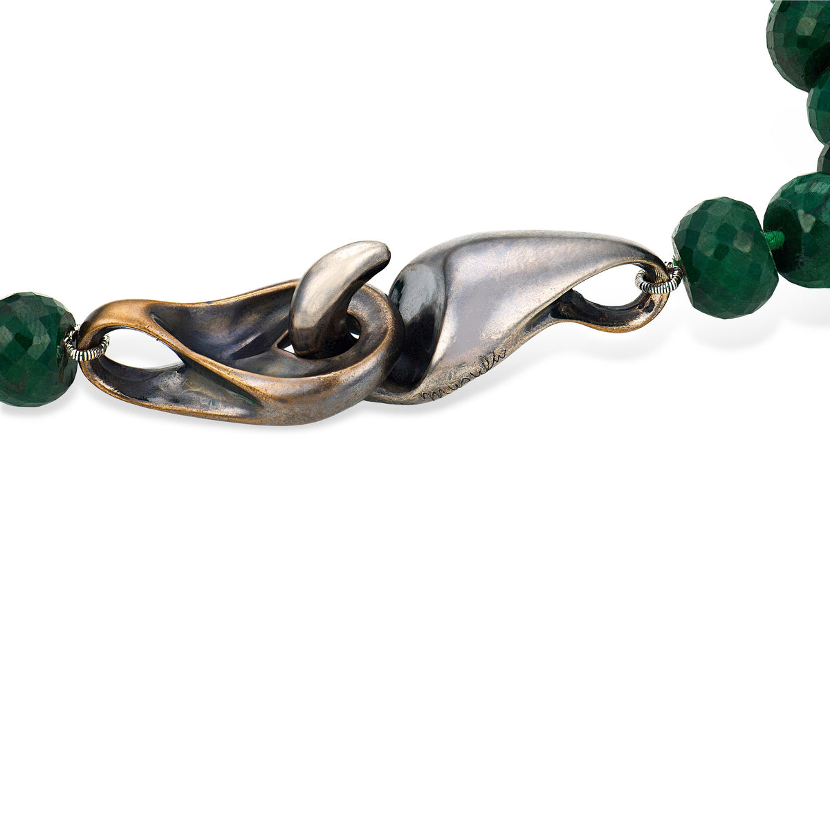 PATRICIA VON MUSULIN Estate Sterling Sapphire, Emerald, & Diamond Necklace