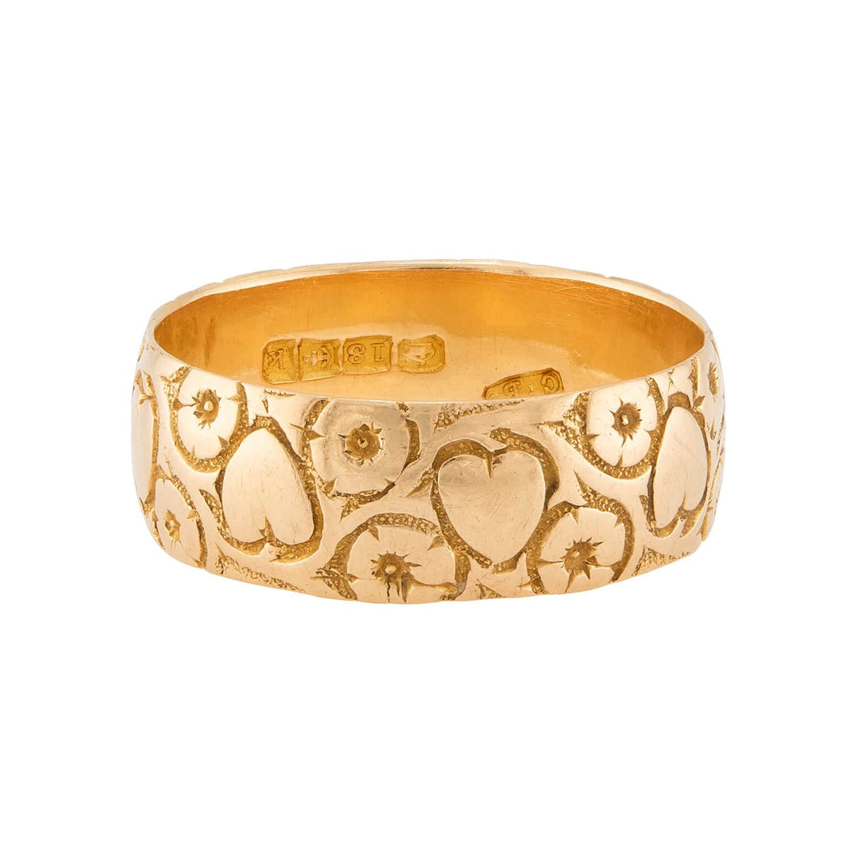 Art Nouveau English 18k Band