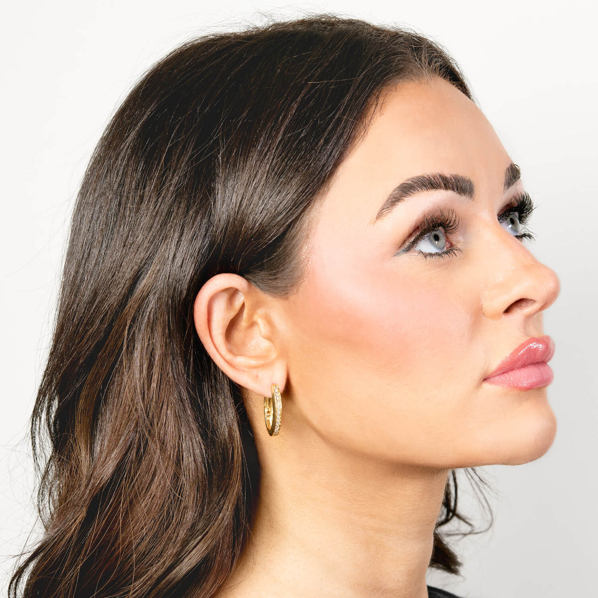 FRED PARIS Estate 18k Diamond Hoop Earrings