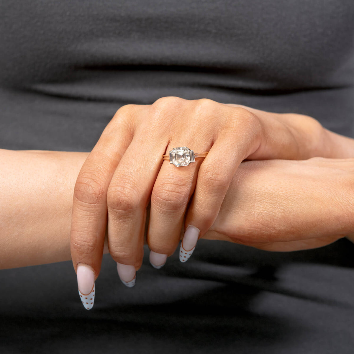 Art Deco 18k Diamond Engagement Ring 2.37ct