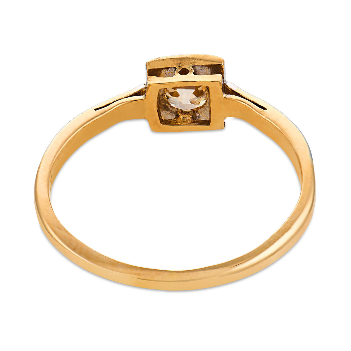 H.G. & S Edwardian English 18k/Platinum Diamond Engagement Ring .40ct