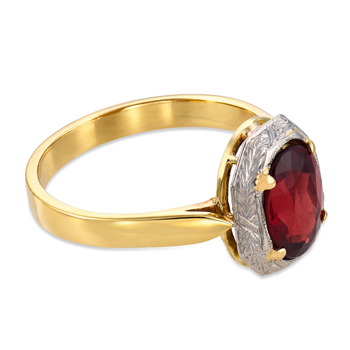 Edwardian 14k/Platinum Tourmaline Ring