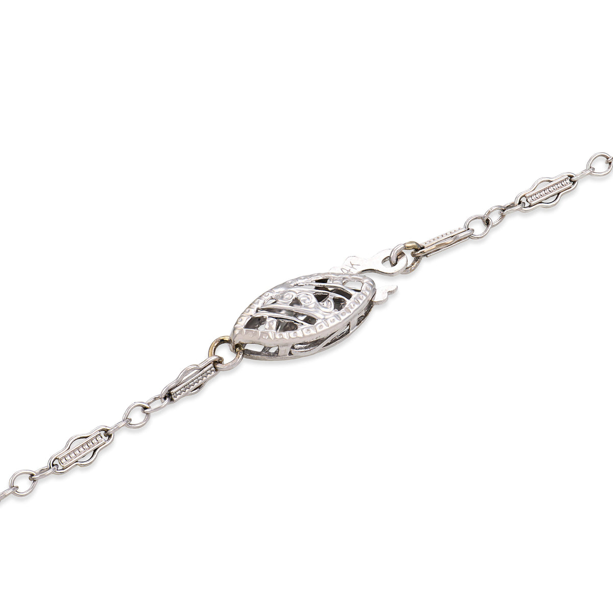 Vintage 14k Diamond Drop Necklace