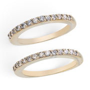 Estate 18k Diamond Half Band Set