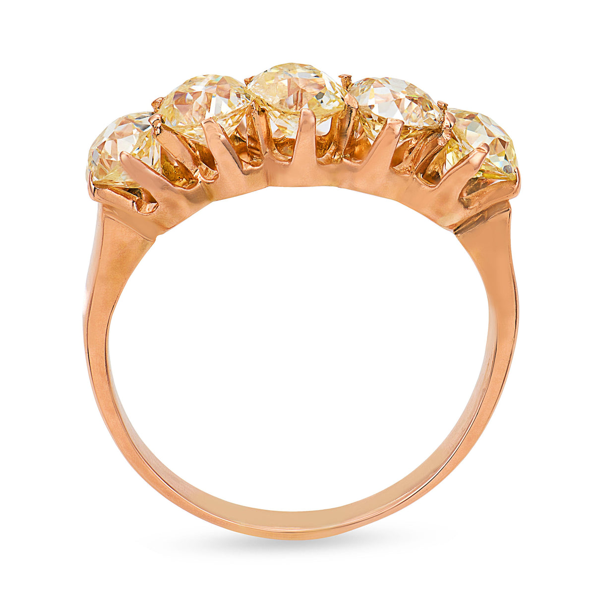 Victorian 14k Diamond Five Stone Ring