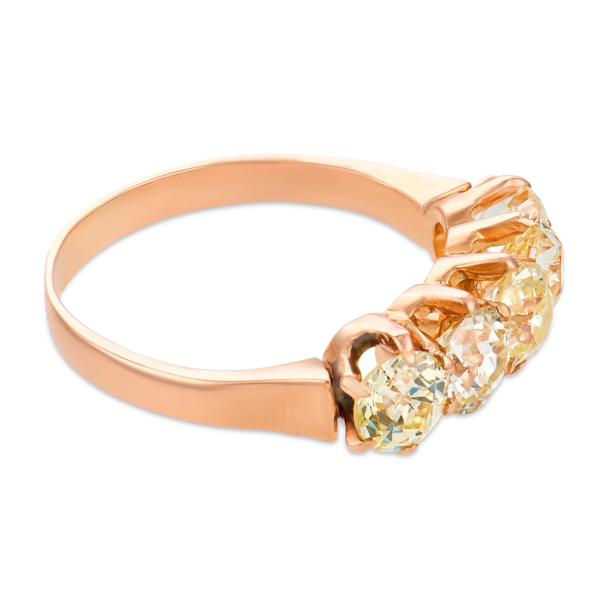 Victorian 14k Diamond Five Stone Ring