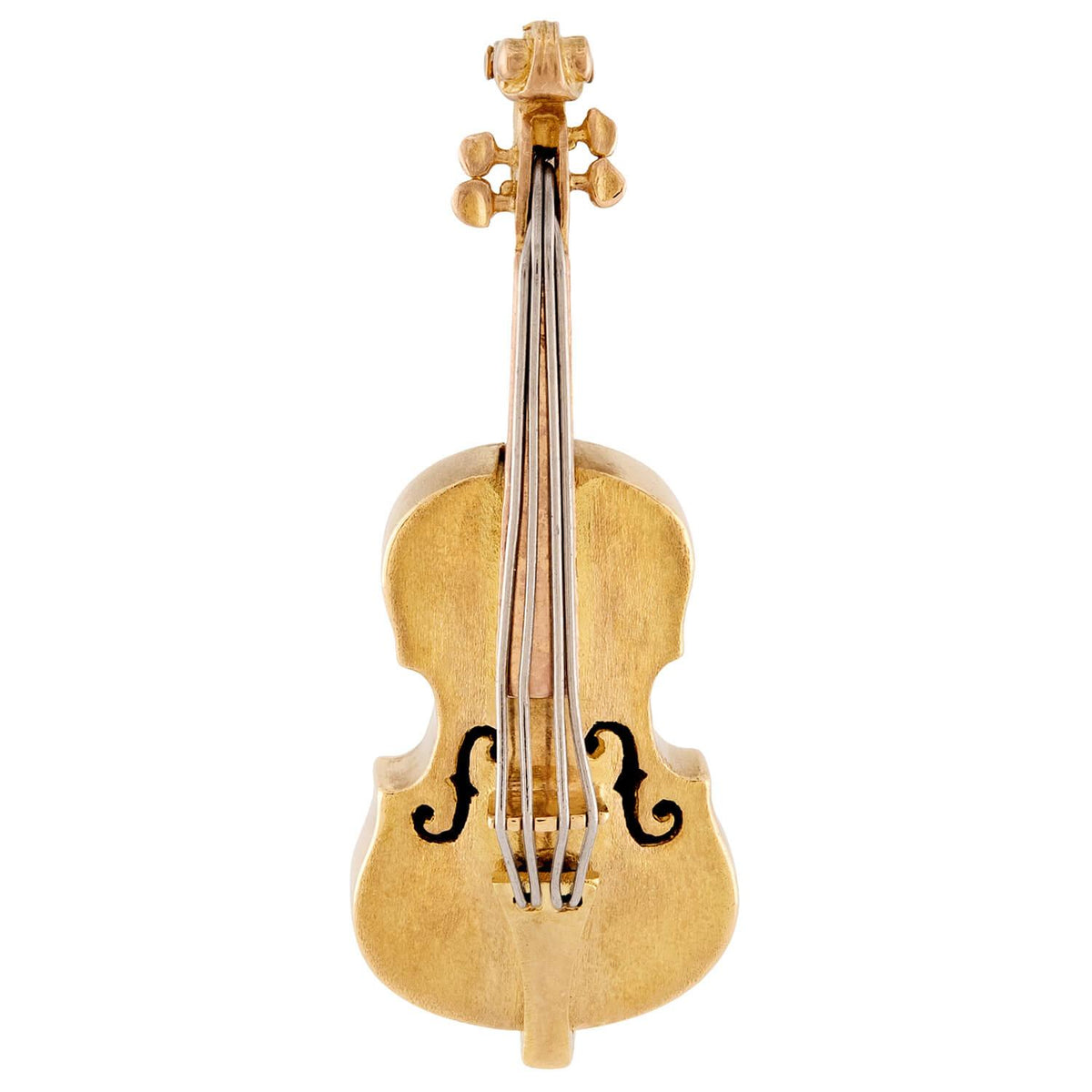 Edwardian French 18k Violin Pin