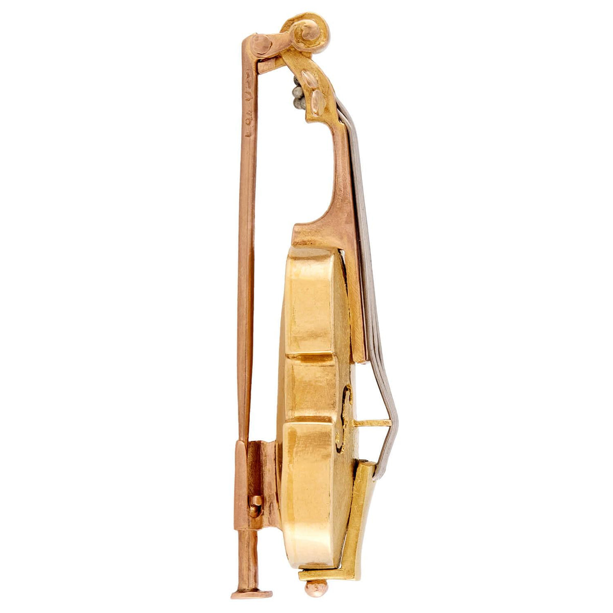 Edwardian French 18k Violin Pin