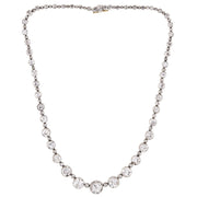 Edwardian French 18k/Platinum Diamond Riviera Necklace 15ctw