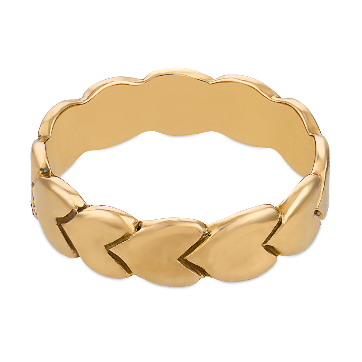 Vintage 14k Heart-Motif Band
