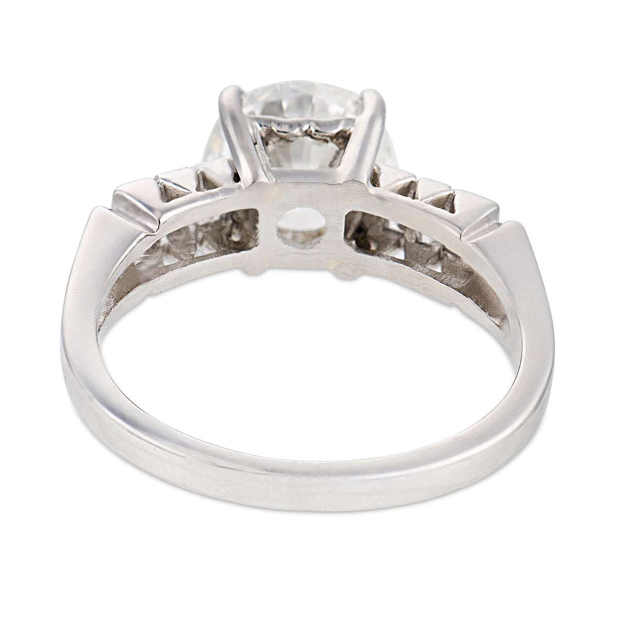 Art Deco Platinum Diamond Engagement Ring 1.59ct