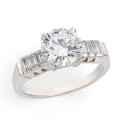 Art Deco Platinum Diamond Engagement Ring 1.59ct
