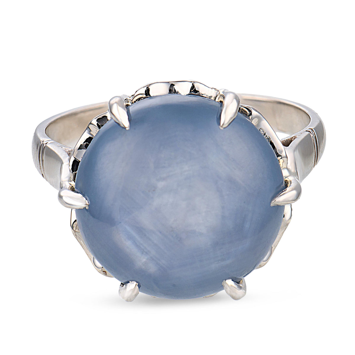 Art Deco Platinum Star Sapphire Ring