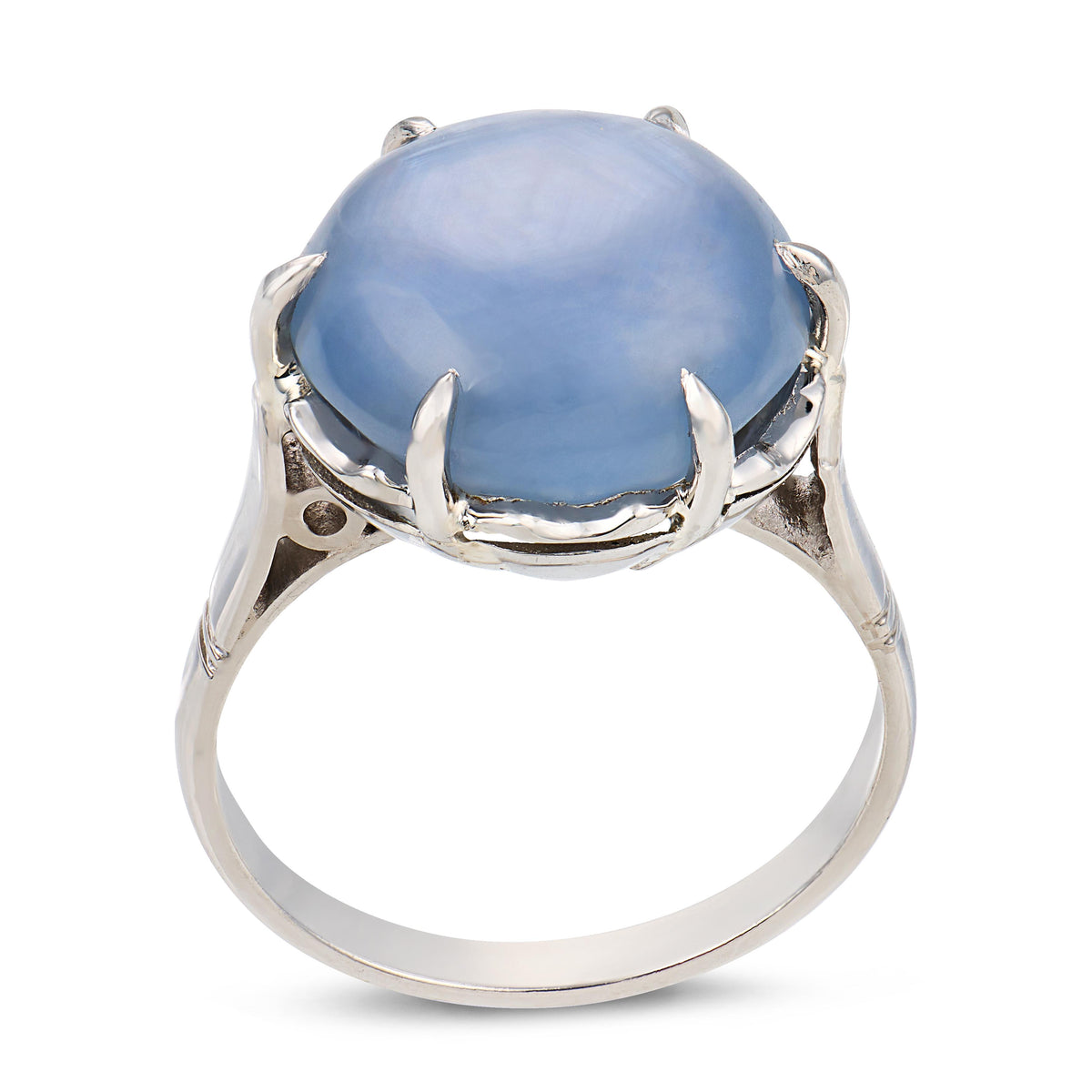 Art Deco Platinum Star Sapphire Ring