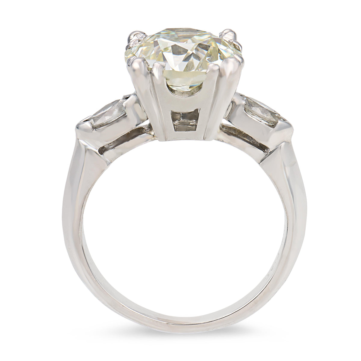 Art Deco Platinum Diamond Engagement Ring 3.09ct