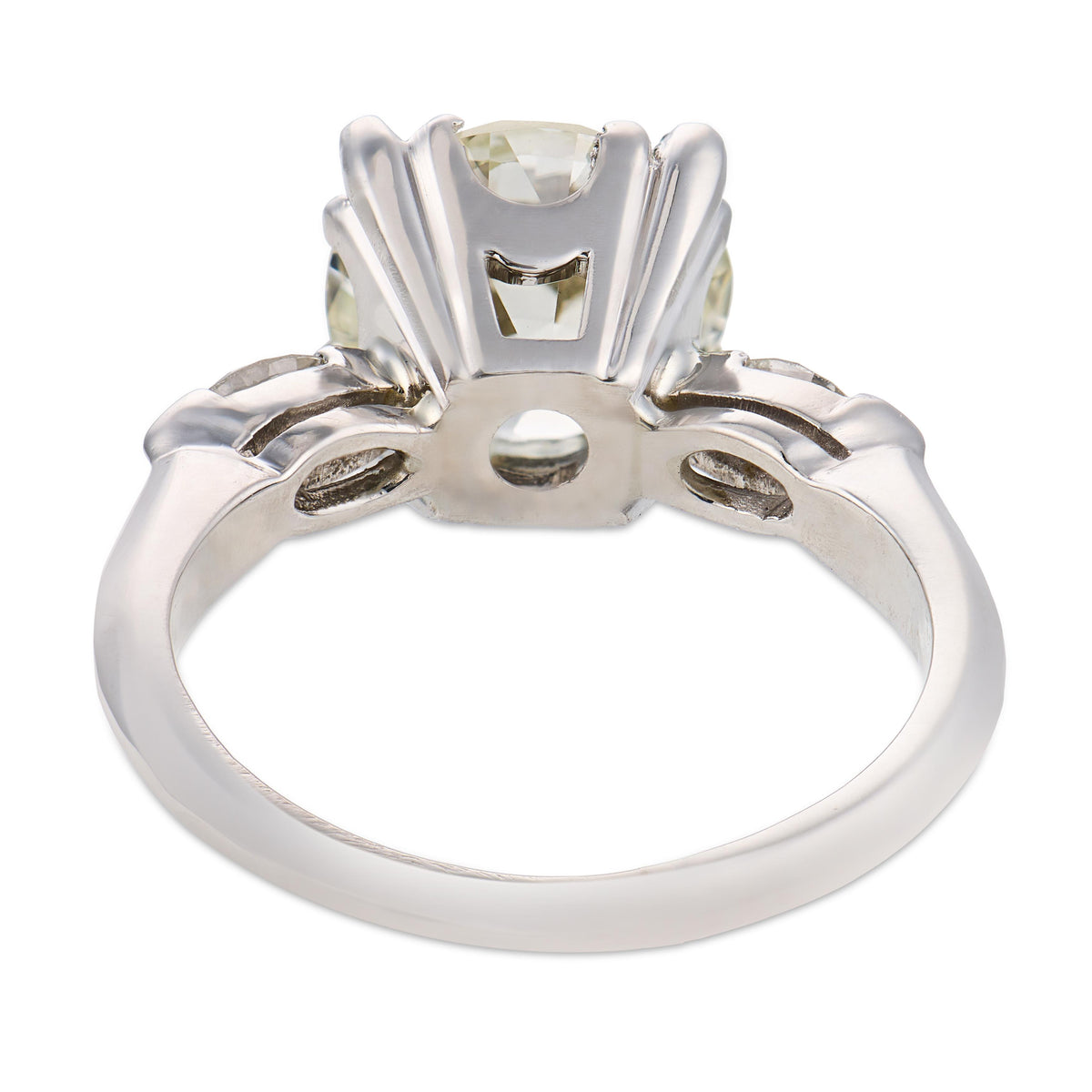 Art Deco Platinum Diamond Engagement Ring 3.09ct