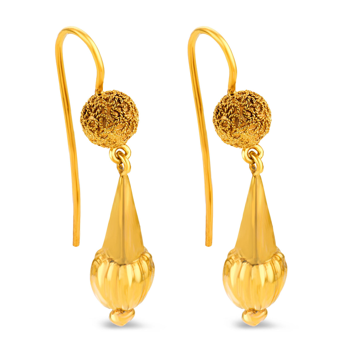 Victorian 14k Etruscan Drop Earrings