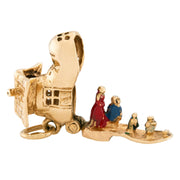 Retro 14k Enamel "The Old Woman Who Lived In The Shoe" Pendant/Charm