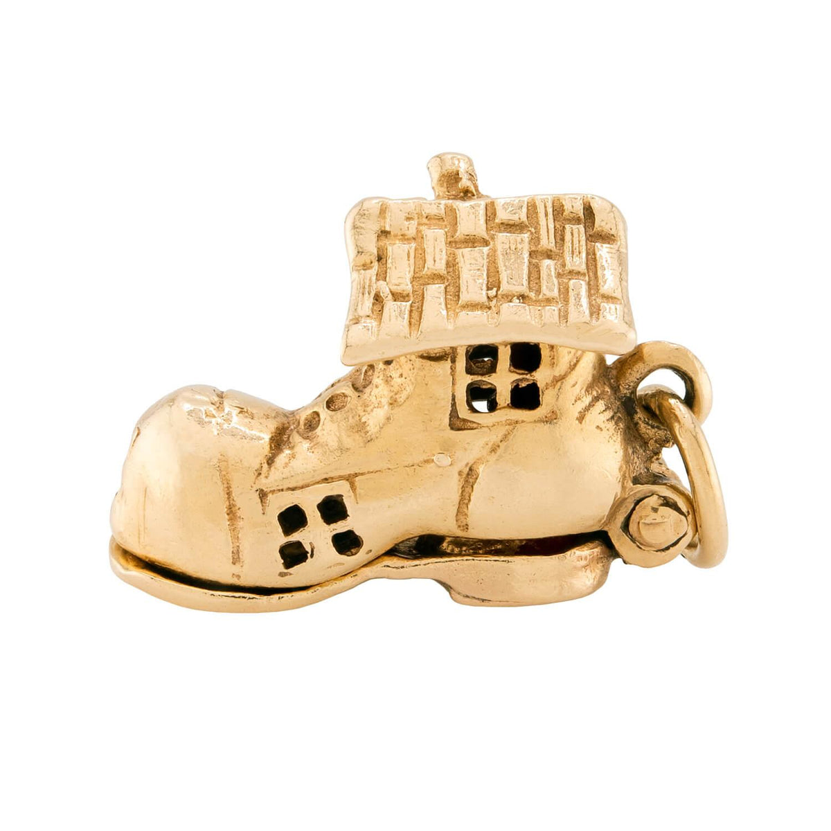 Retro 14k Enamel "The Old Woman Who Lived In The Shoe" Pendant/Charm