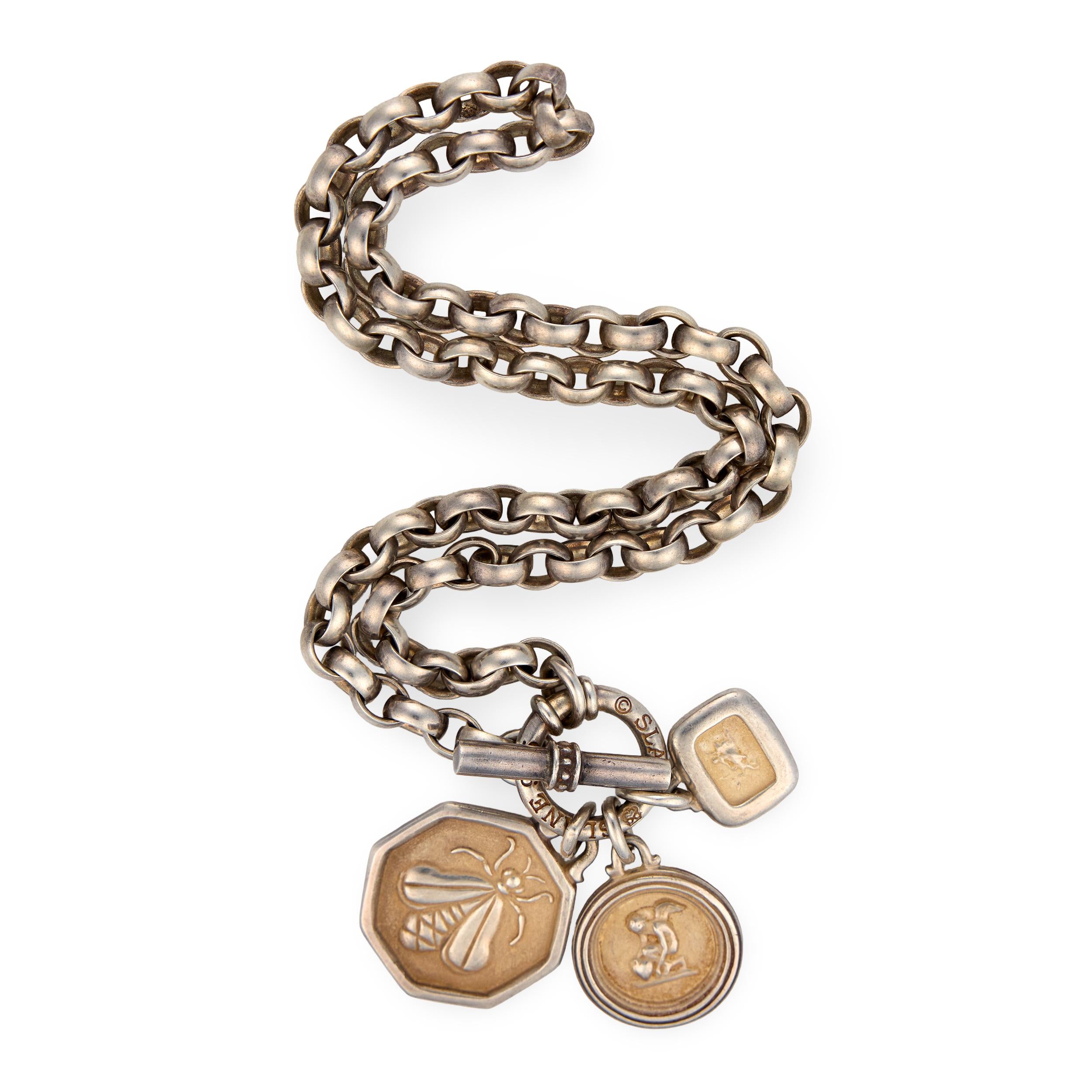 SLANE & SLANE Estate Sterling Silver Pendant Necklace