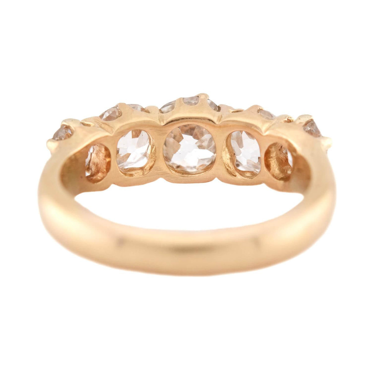 Victorian 14k Diamond 5 Stone Engagement Ring