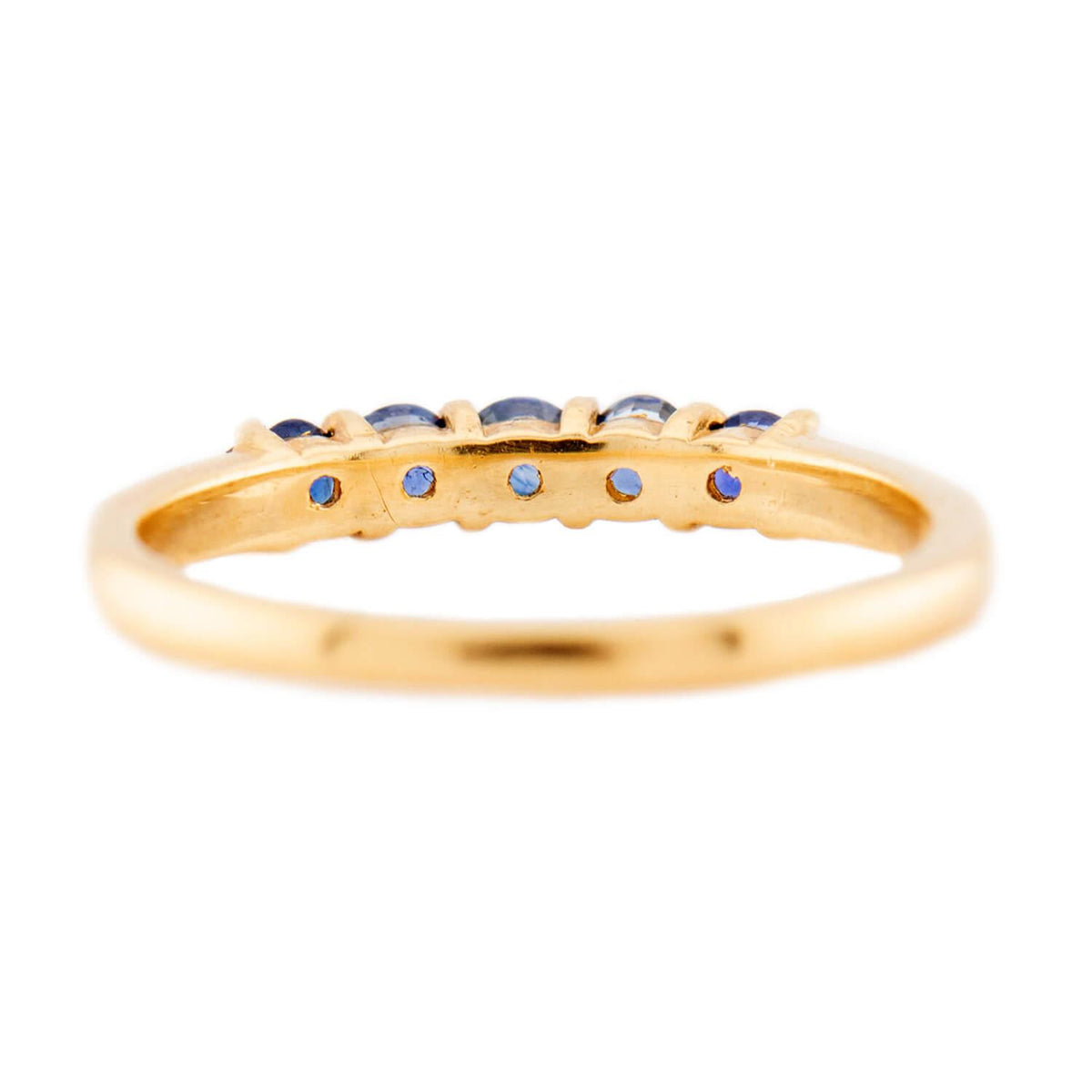 Estate 18k Sapphire Half Band