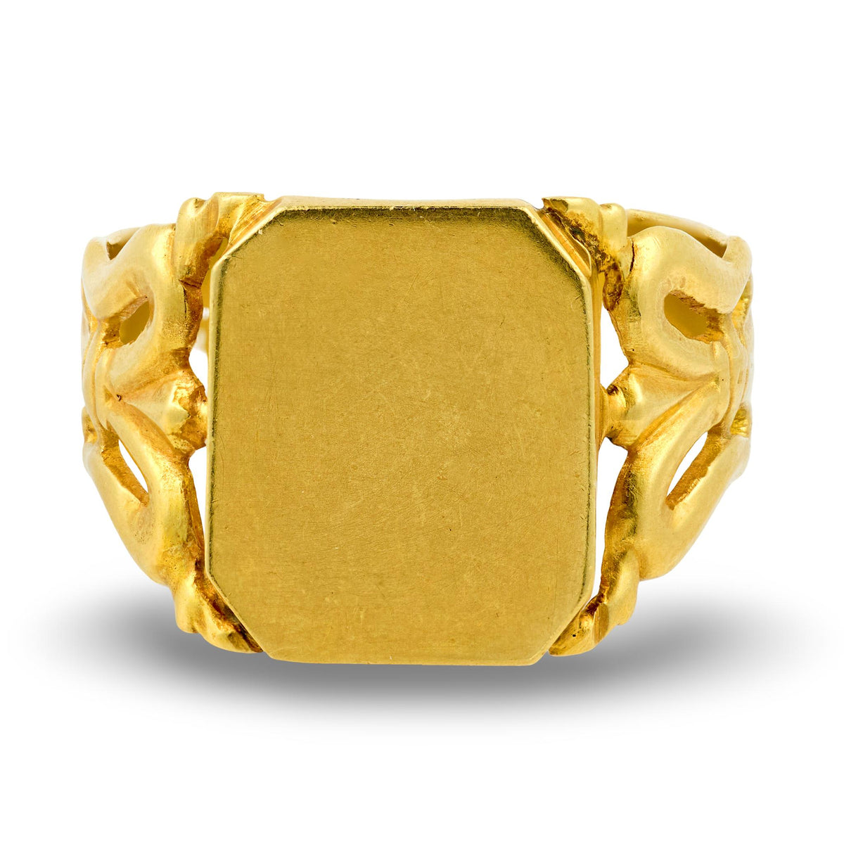 Art Nouveau 18k Signet Ring