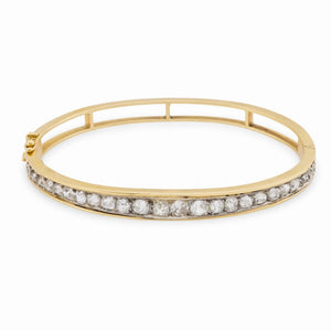 Edwardian 14k/Platinum 3.25ctw Diamond Bangle