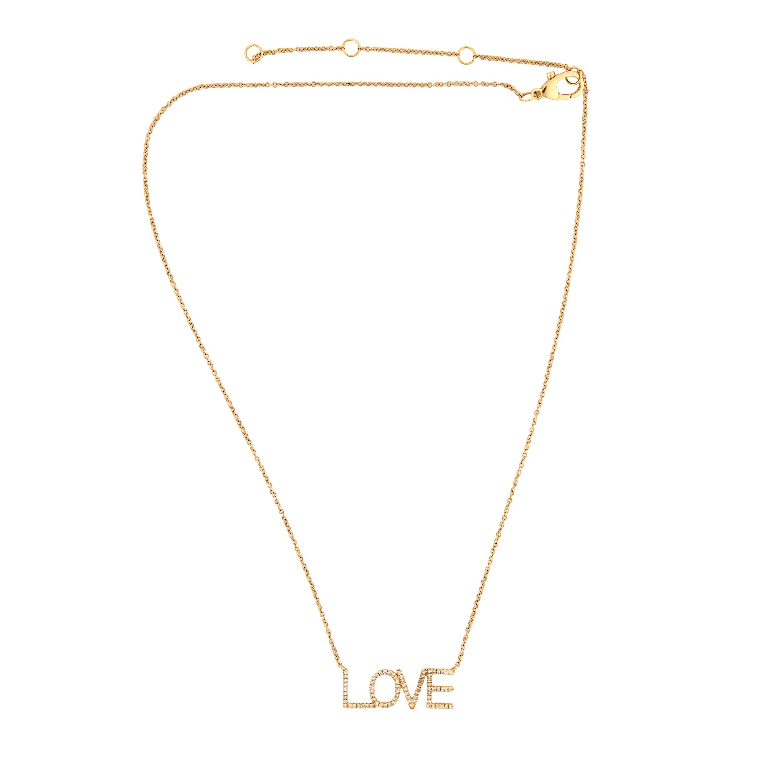 SHYNE Estate 14k Diamond Love-Motif Pendant Necklace