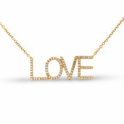 SHYNE Estate 14k Diamond Love-Motif Pendant Necklace