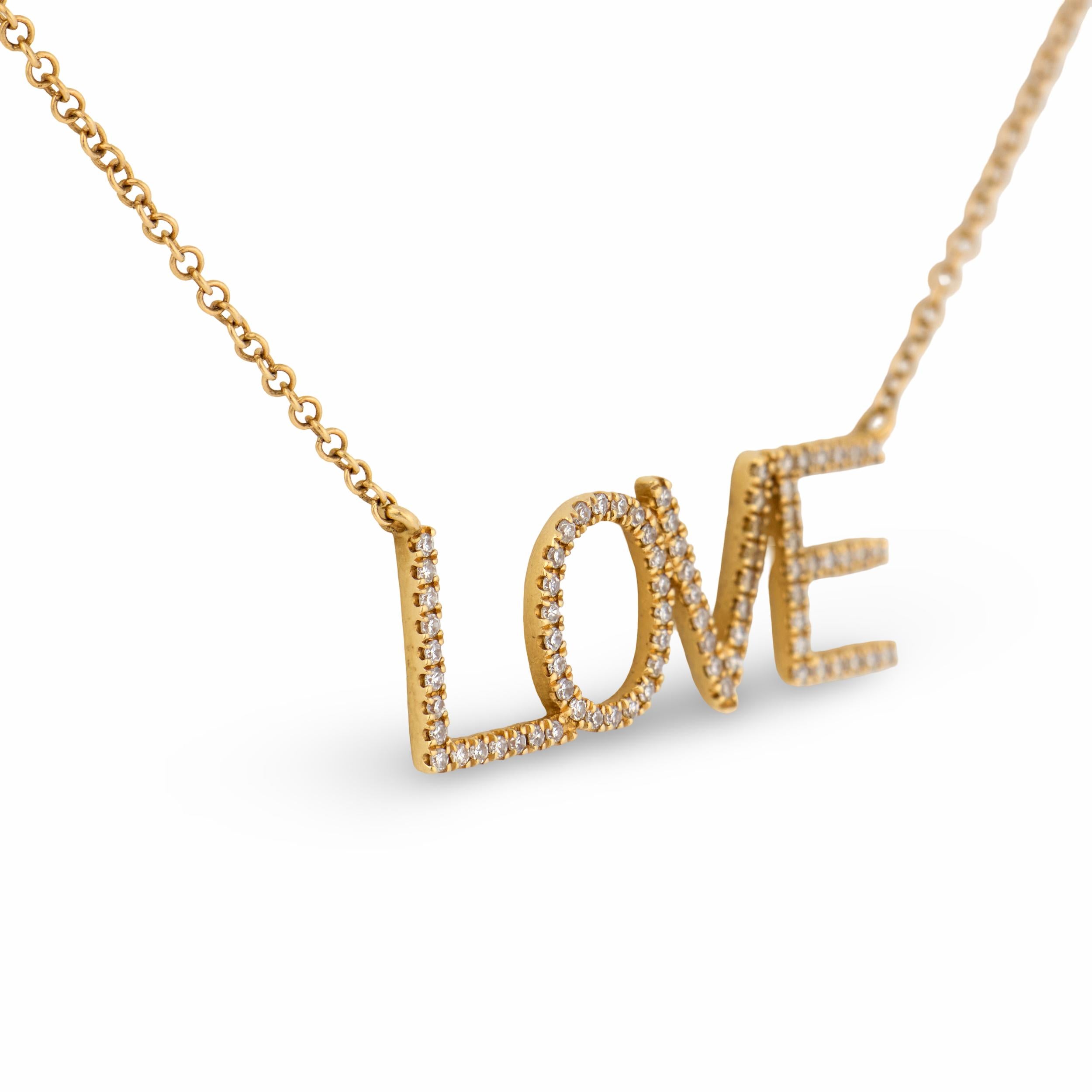 SHYNE Estate 14k Diamond Love-Motif Pendant Necklace