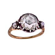 Georgian 14k & Silver Topped Diamond Engagement Ring 2.05ctw