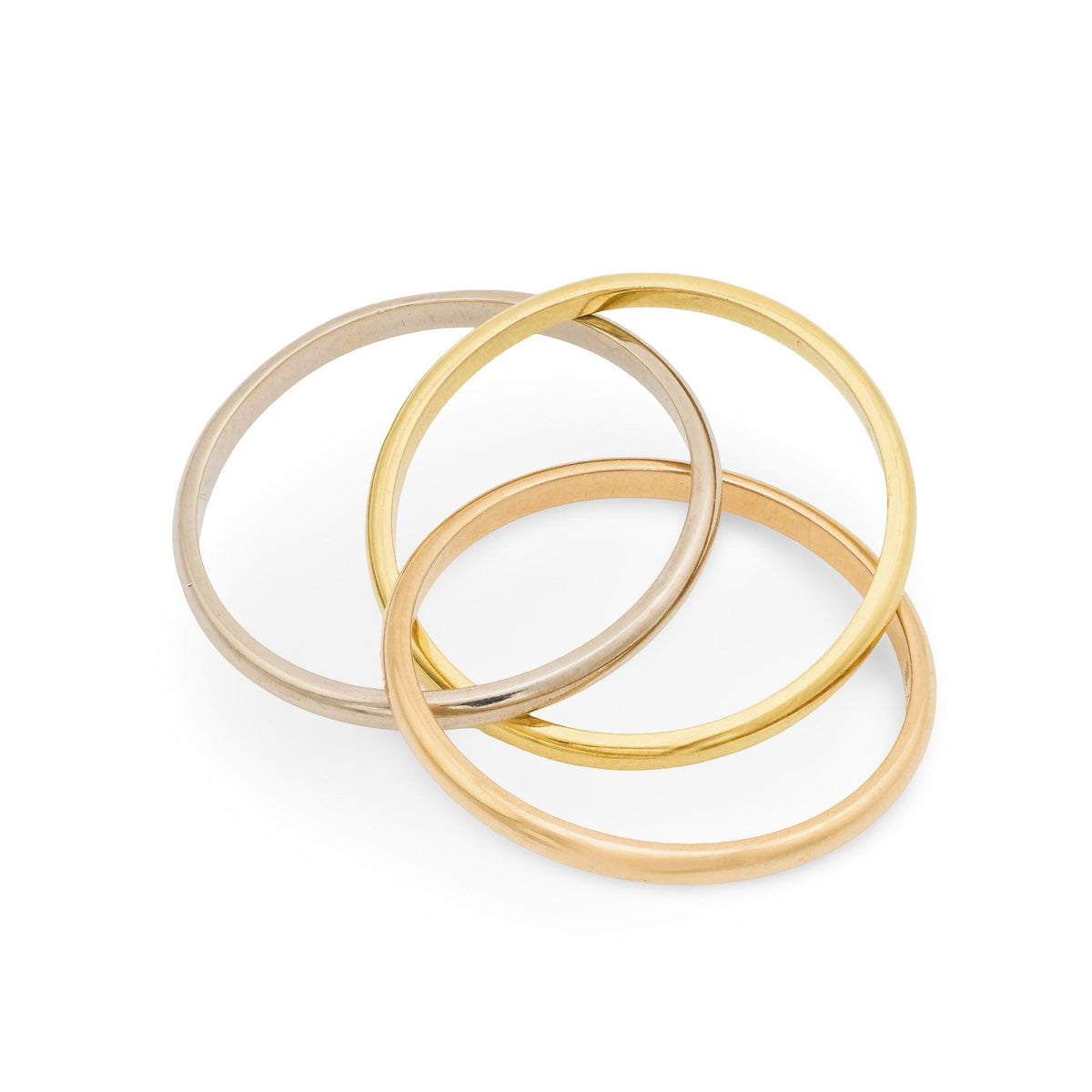 CARTIER Estate 18k Tri-Color Trinity Ring