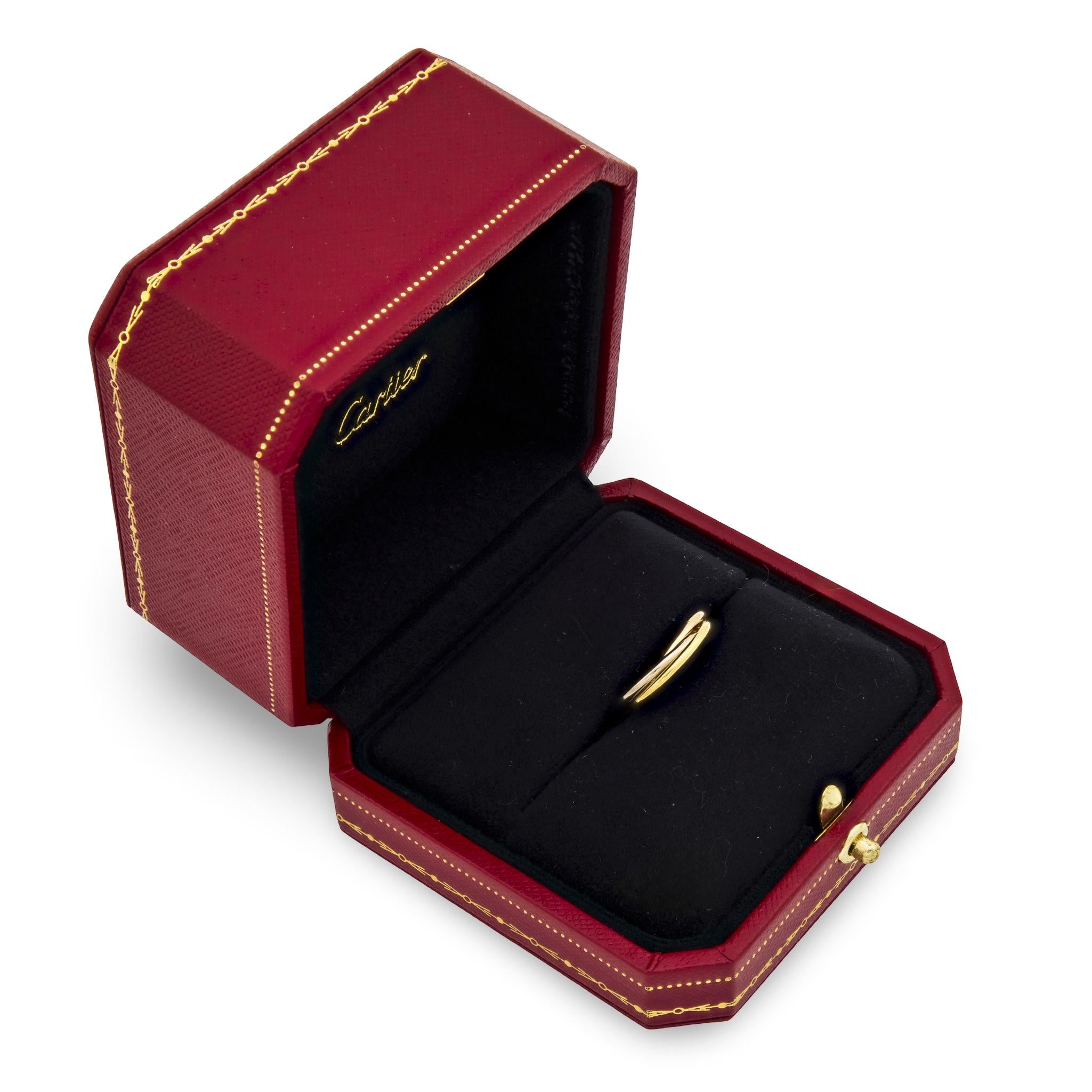 CARTIER Estate 18k Tri-Color Trinity Ring