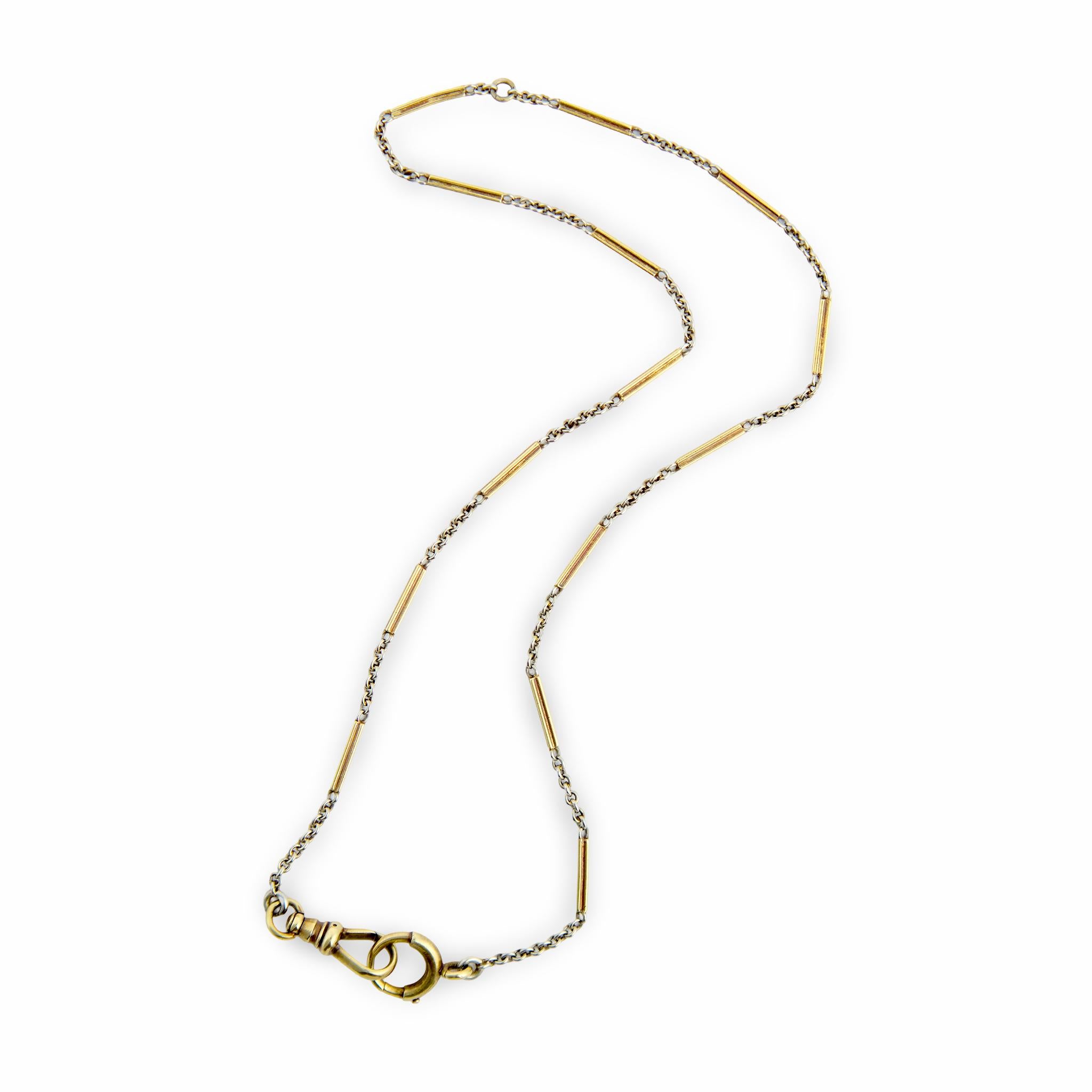 Edwardian 14k Watch Chain Necklace 16"