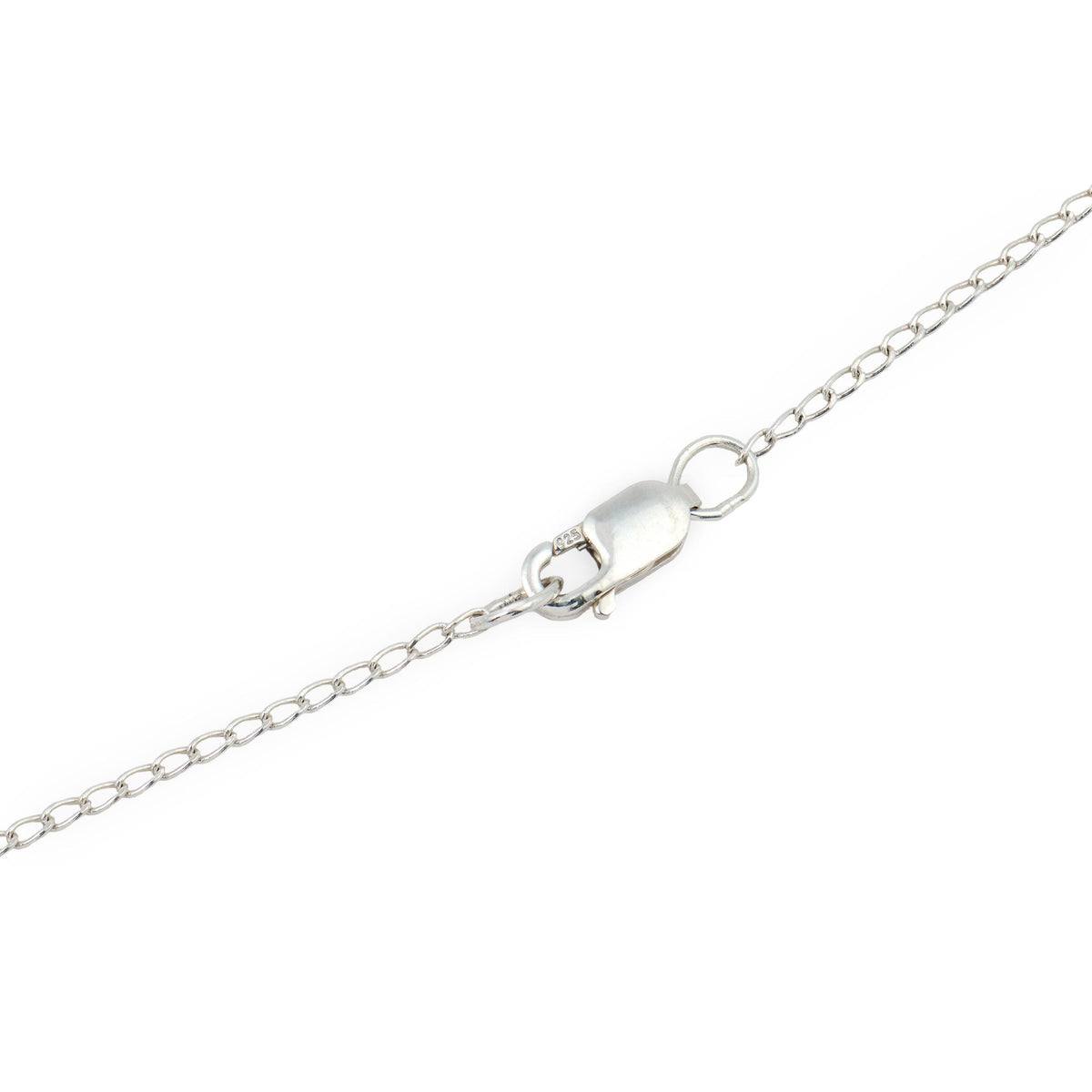 Edwardian Sterling Silver Mississippi River Pearl Lavalier Necklace